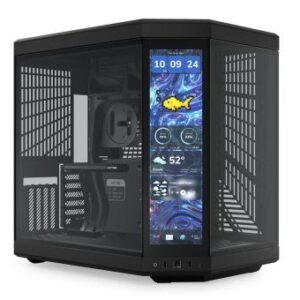 Carcasa HYTE Y70 Mid Tower PITCH BLACK, Tempered Glass, Sloturi