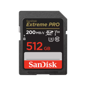SanDisk Extreme PRO. Capacity: 512 GB, Flash card type: SDXC,