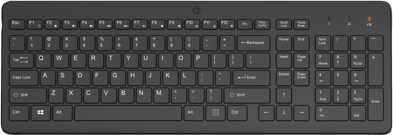 HP Keyboard Wireless 225, Culoare: Negru, Dimensiuni: 425,9 x 146,1