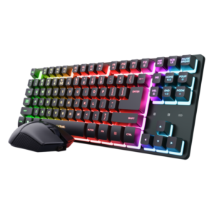 Kit Trust GXT 832 Thado Wireless, material ABS, tastatura TKL,