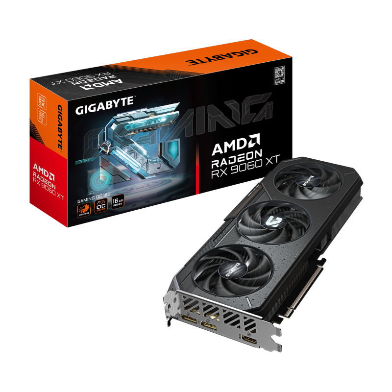 Placa Video GIGABYTE RX 9060 XT GAMING OC 16GB GDDR6,