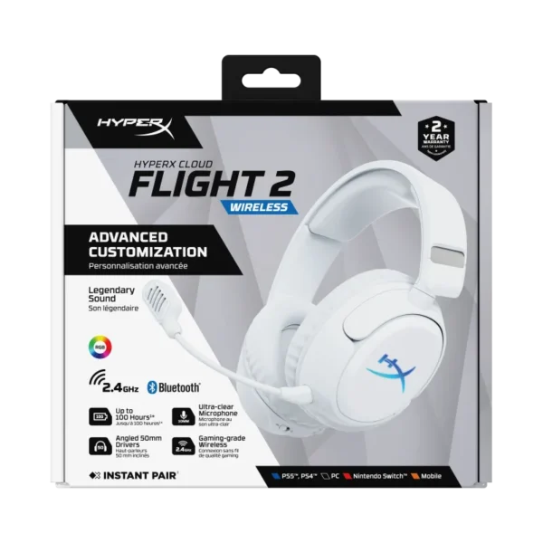 HyperX Cloud Flight 2 WL WHT GAM HS