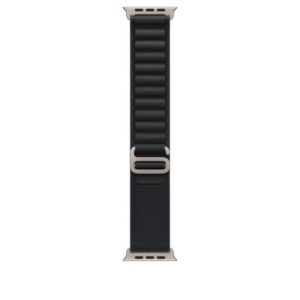 Apple Watch 49mm Black Alpine Loop - Small - Natural Titanium Finish