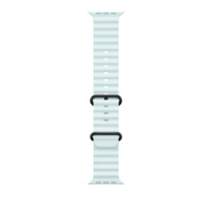 Apple Watch 49mm Ice Blue Ocean Band - Black Titanium Finish
