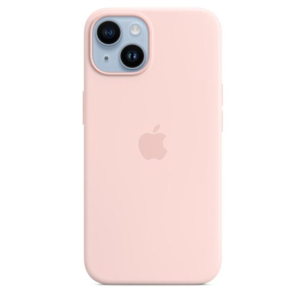 iPhone 14 Silicone Case with MagSafe – Chalk Pink