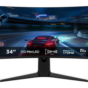 Monitor TCL 34" 34R83Q, Curvature: 1500R, Diagonal (inch): 34, Diagonal