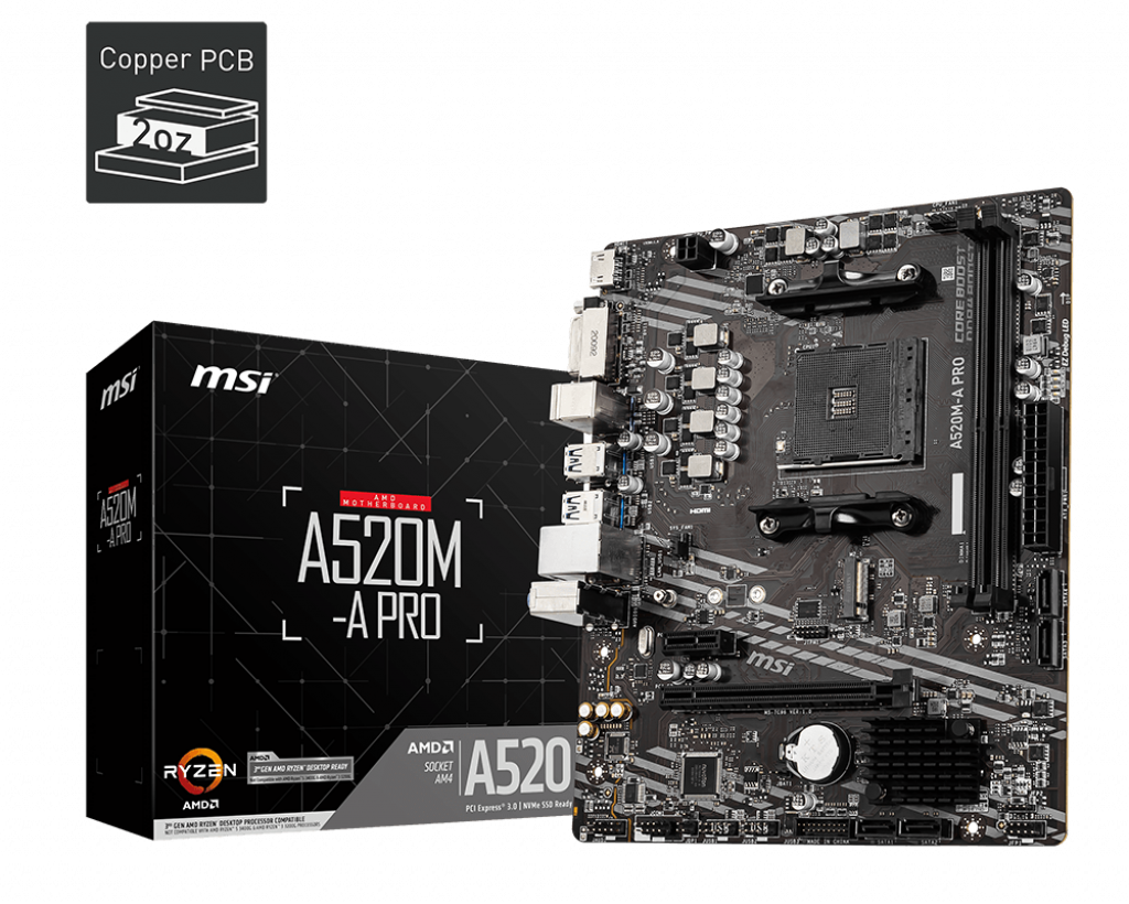 Placa de bază MSI A520M-A PRO AM4 - imagine 4