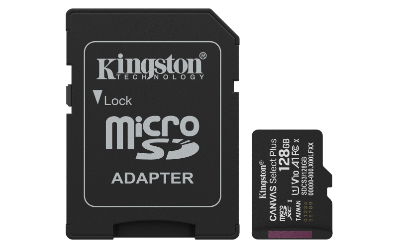 Card de MemorieMicroSDXC Kingston 128GBCanvas Select PlusCu Adaptor