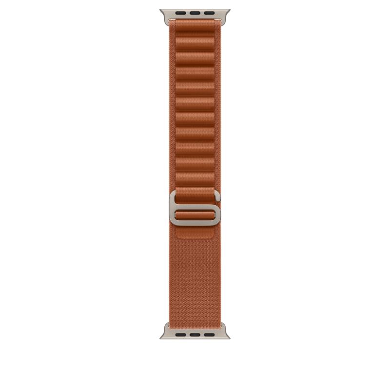 Apple Watch 49mm Terra Cotta Alpine Loop – Small – Natural Titanium