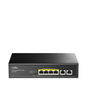 CUDY 6-Port 10/100/1000M PoE+ Switch, 4-Port 10/100/1000 BASE-T Gigabit PoE+