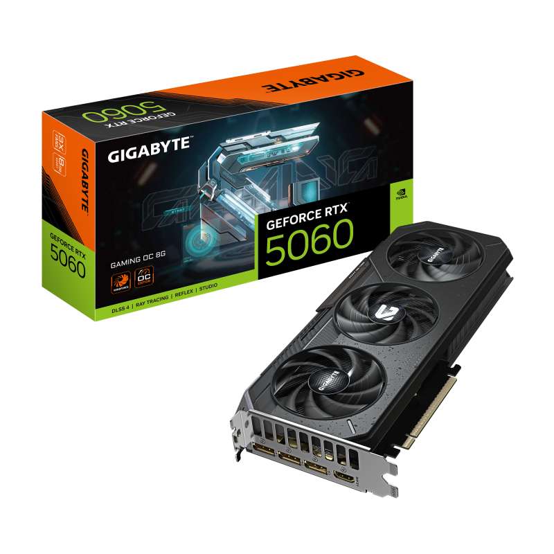 Placa Video GIGABYTE GEFORCE RTX 5060 GAMING OC 8GB GDDR7
