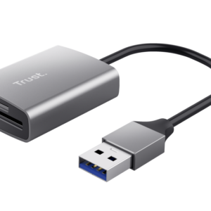 Cardreader USB-A Trust Dalyx Fast, carduri compatibilie micro-SD, SD, gri
