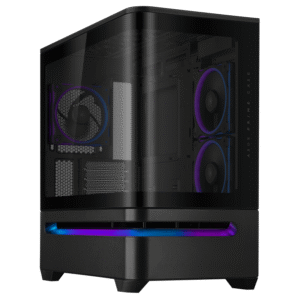 Carcasa ASUS AP202 Small Tower ARGB NEGRU, Tempered Glass, Sloturi