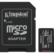 Card de Memorie Microsdxc Kingston64GBCanvas Select Pluscu Adaptor