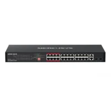 24 - Port 10/100Mbps + 2 - Port Gigabit Rackmount Switch with 24 - Port PoE+ PORT: 24× 10/100Mbps PoE+ Ports - 2×