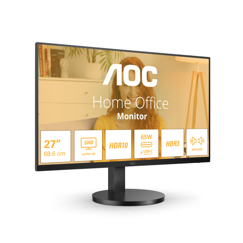 Monitor AOC 27" U27B3CF, Diagonal (inch): 27, Diagonal (cm): 69,