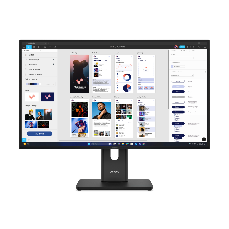 Lenovo ThinkVision T32UD-40. Display diagonal: 80 cm (31.5"), Display resolution:
