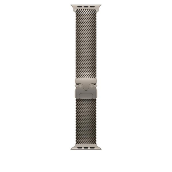Apple Watch 49mm Natural Titanium Milanese Loop – Large