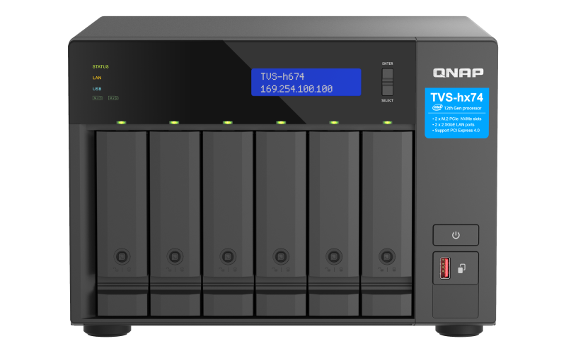 NAS QNAP h674T 6-Bay, CPU Intel® Core™ i3-12100 4-core 8-thread