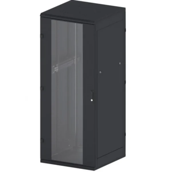 Rack de podea 19 Triton 27U 600x1000mm usa fata sticla panouri laterale/spate detasabile sectiuni pentru ventilatie