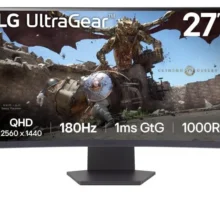 Monitor Lg 27″ 27GS60QC-B.AEUQ Curved 1000R, Diagonal