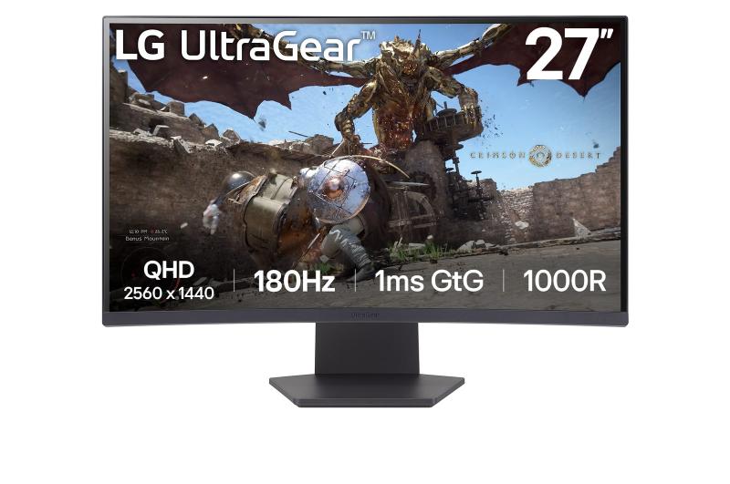 Monitor LG 27" 27GS60QC-B.AEUQ, Curvature: 1000R, Diagonal (inch): 27, Diagonal