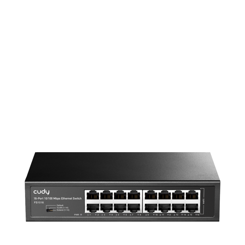 CUDY 16-Port 10/100 Mbps Switch, 16 10/100 Mbps RJ45 Ports,