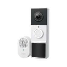 Video Doorbell Camera 1×Tapo D210 + 1×Tapo D100C SPEC: 2K 3MP 2304×1296 - 2.4 GHz - 6400mAh rechargeable lithium - ion