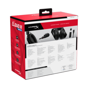 Casti gaming HyperX Cloud III S Black-Red, autonomie pana la