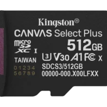 Card de Memorie Microsdxc Kingston512GBCanvas Select Plusfara Adaptor