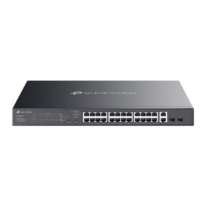 Omada 28-Port Gigabit Easy Managed Switch with 24-Port PoE+ PORT: