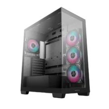 Carcasa Deepcool CG580 4F Mid Tower Argb Negru, Tempered Glass+ABS+SGCC