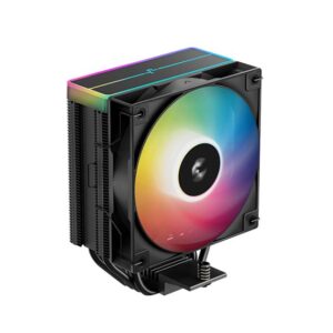 Cooler Procesor DEEPCOOL AG400 ARGB V2 NEGRU, marime heatsink 120x92x150mm,
