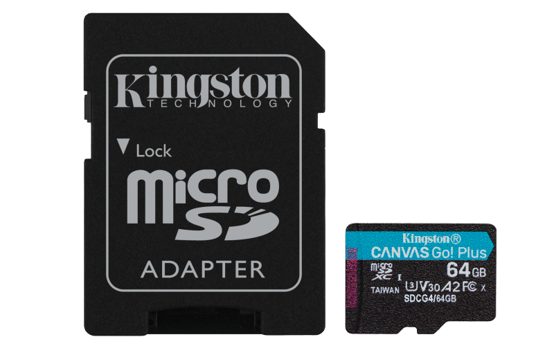 Card de Memorie MicroSDXC Kingston64GBCanvas GO PlusCu Adaptor