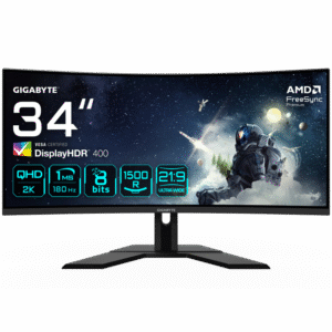 Gigabyte G34WQCP gaming monitor diagonala 34", 797.22 x 333.72 mm,