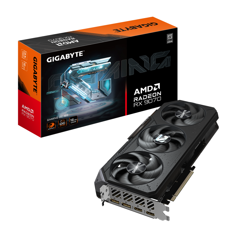 Placa Video GIGABYTE RX 9070 GAMING OC 16GB GDDR6, PCIE