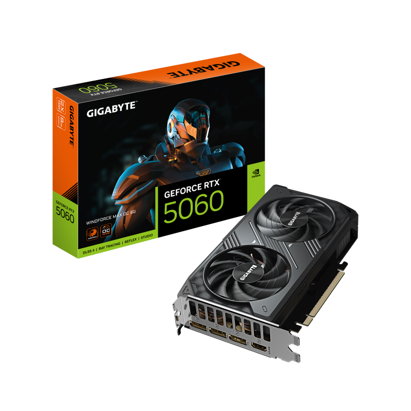Placa Video GIGABYTE GEFORCE RTX 5060 WINDFORCE MAX OC 8GB