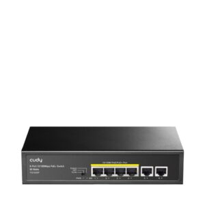 CUDY 6-Port 10/100M PoE Switch with 4 POE Ports Unmanaged