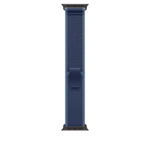 Apple Watch 49mm Blue/Bright Blue Trail Loop - S/M - Black Titanium Finish