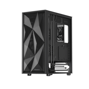 Carcasa GENESIS DIAXID 605F Mid Tower NEGRU, Tempered Glass, Sloturi