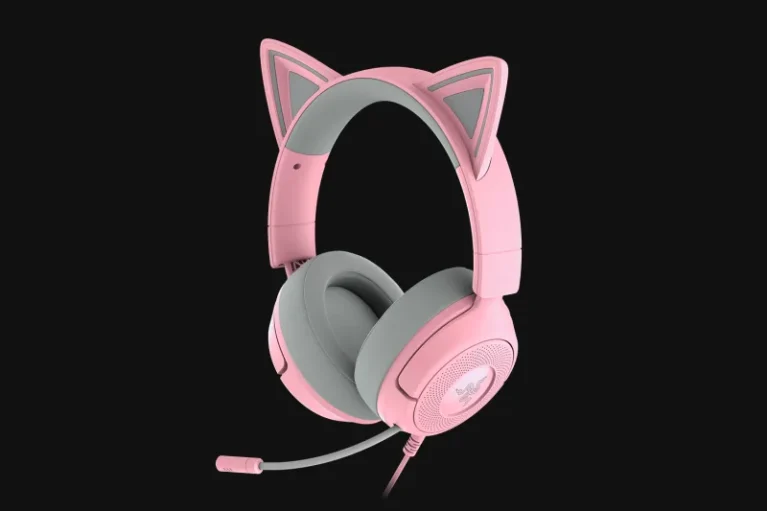 Casti Razer Kraken Kitty V3 X - frecventa raspuns 20 Hz – 28 kHz - roz - sensibilitate 98 dBSPL / mW at 1 kHz by HATS