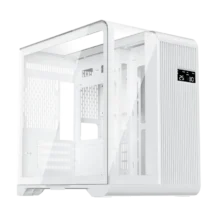 Carcasa 1stPLAYER Gaming RT5 - wh - alb - afisaj digital - 3 ventilatoare aRGB infinity efect - telecomanda