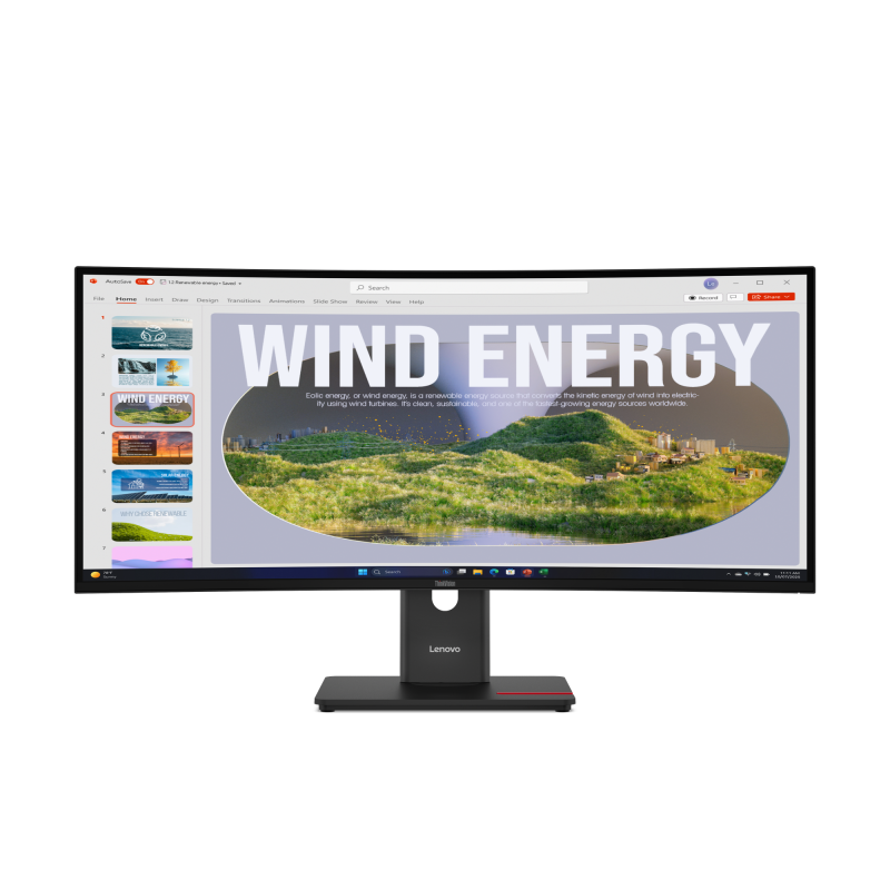 Monitor Lenovo ThinkVision T34WD-40; 34"VA, WQHD (3440x1440), 21:9, Brightness: