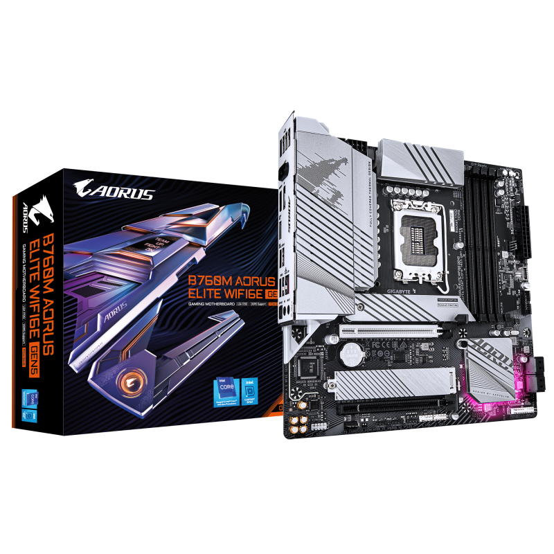 Placa de bază Gigabyte B760M AORUS ELITE WIFI6E GEN5 LGA1700