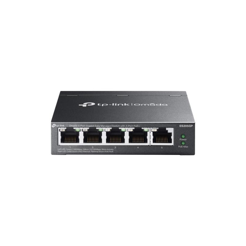 Omada 5-Port Gigabit Easy Managed Switch with 4-Port PoE+ PORT: