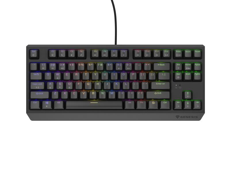 Tastatura gaming mecanica cu fir Genesis Thor 230 TKL, iluminare