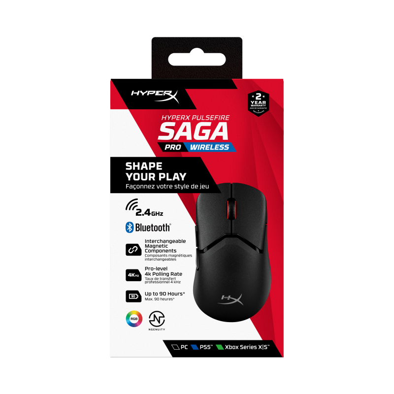 Mouse wireless HP Hyperx Pulsefire Saga Pro, rezolutie 26000 dpi,