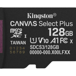 Card de Memorie MicroSDXC Kingston128GBCanvas Select PlusFara Adaptor