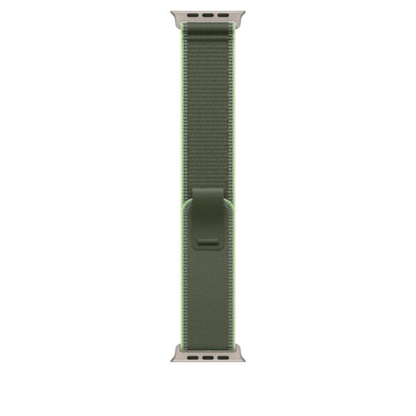 Apple Watch 49mm Green/Neon Trail Loop – M/L – Natural Titanium Finish