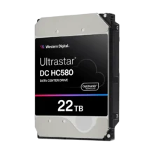 Western Digital Ultrastar DC HC580. HDD capacity: 22 TB - HDD size: 3.5 inch - HDD speed: 7200 RPM - Storage drive